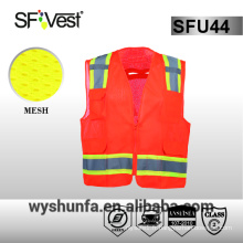 ANSI / ISEA 107-2010 vêtements de travail réfléchissants 3m veste de protection réfléchissante vêtements de sécurité réfléchissants 100% polyester maille